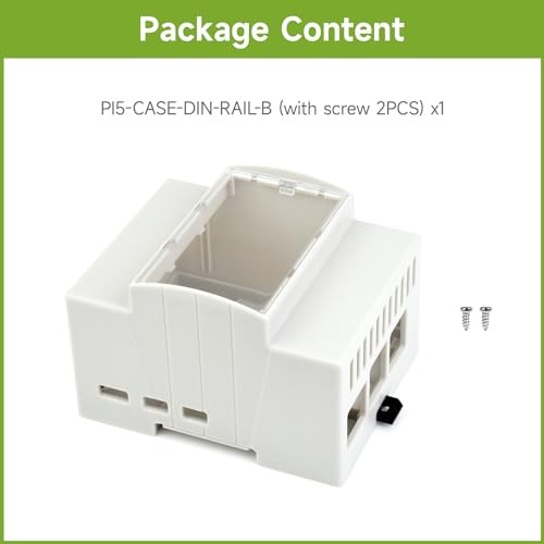 DIN Rail ABS Case for Raspberry Pi 5, Large Inner Space, Injection Moduling