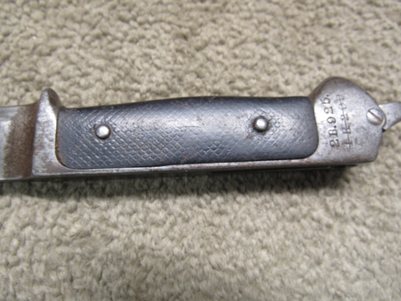 Danish M1889 Krag Jorgensen Bayonet w/ Scabbard Dated 1891 WK & C Mfg