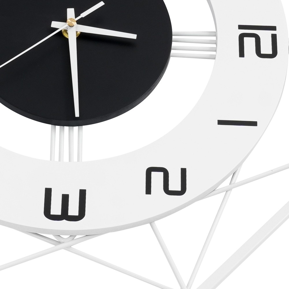 Modern Wall Clock - Silent Battery Powered Analog , Easy Mount