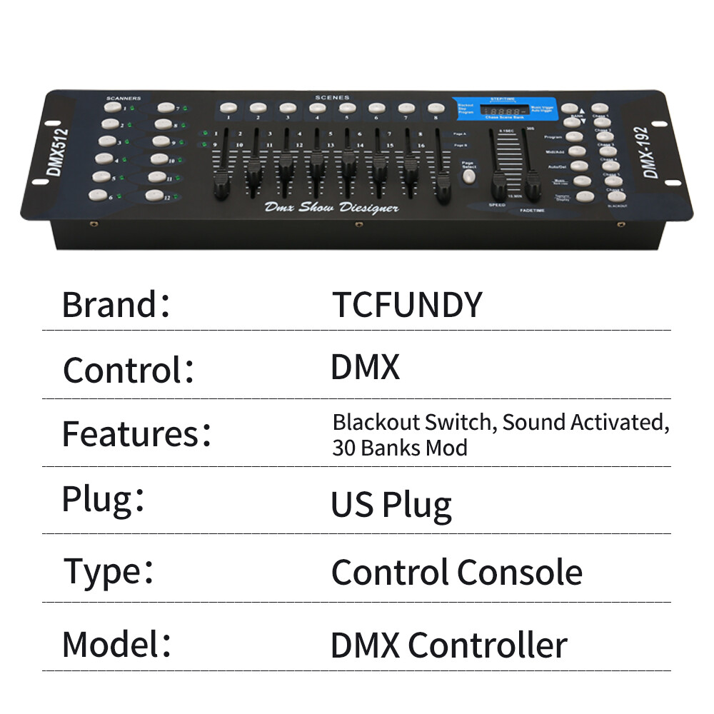 192 Channel Operator Console Controller For Stage DJ Party Lighting DMX 512