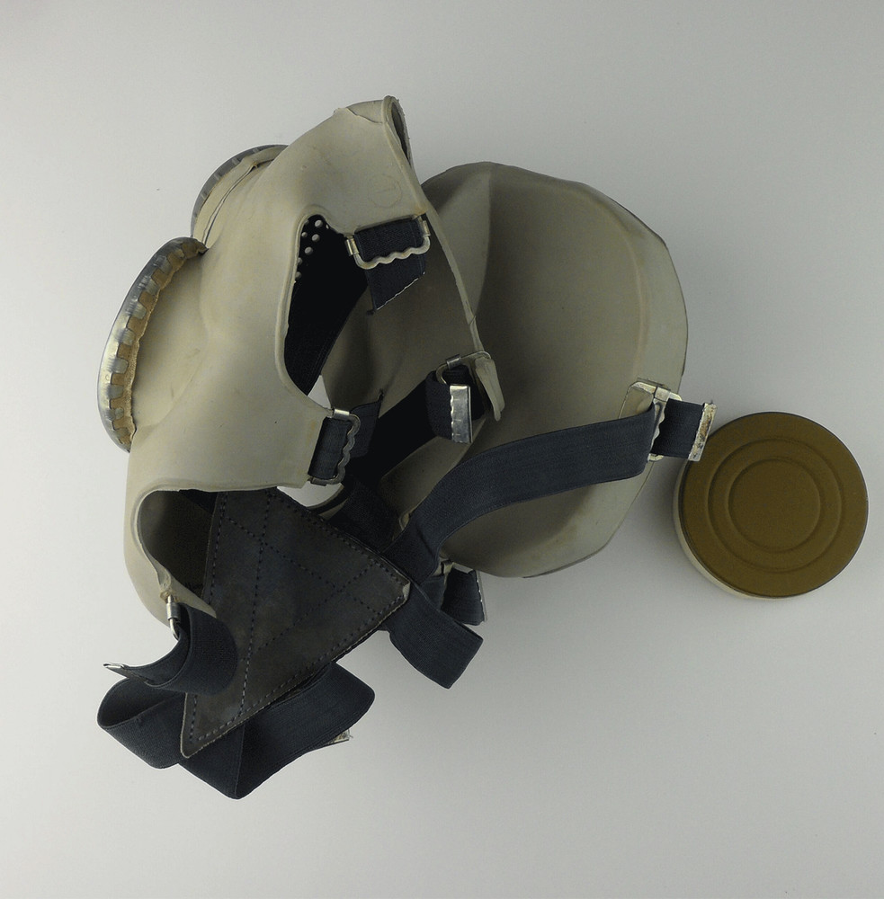 Surplus Chinese Type 65 gas mask with pouch