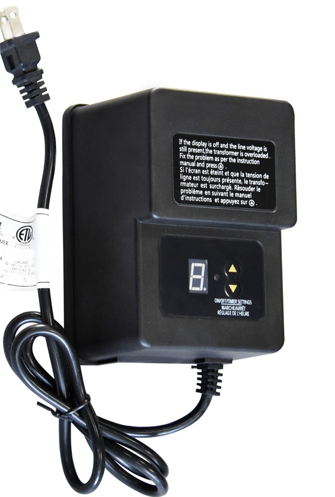 KHAN TECH Low-Voltage Landscape Lighting Transformer 200w, 12VAC - Timer&Sensor