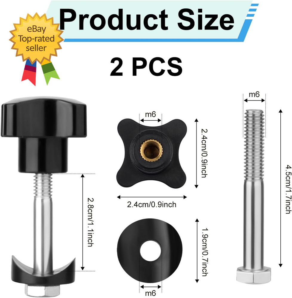 2 Sets Rollator Walker Replacement Arm Adjustment Knobs Comfortable Universal Pa