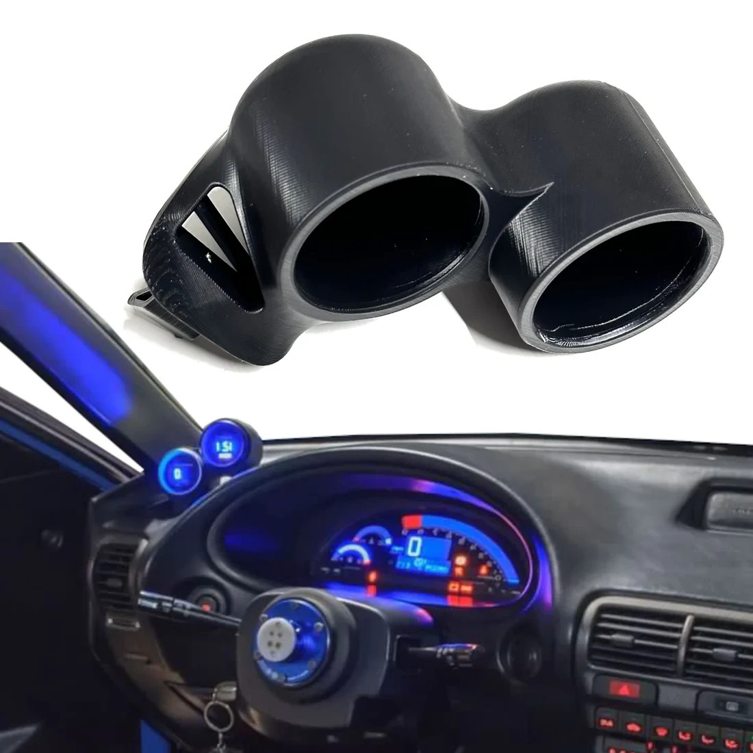 Dual gauge pod mount for 1994-2001 Integra DC2 functional defrost vent
