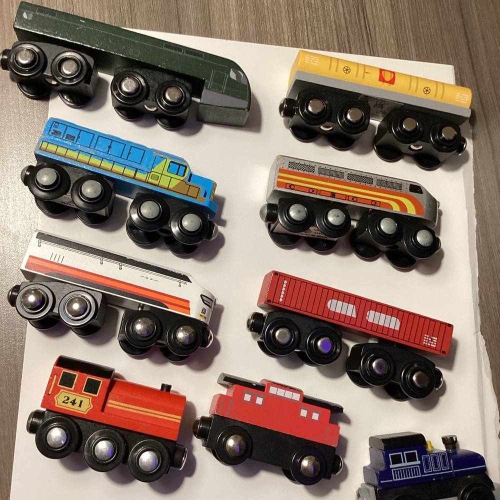 Wooden Train Car Lot