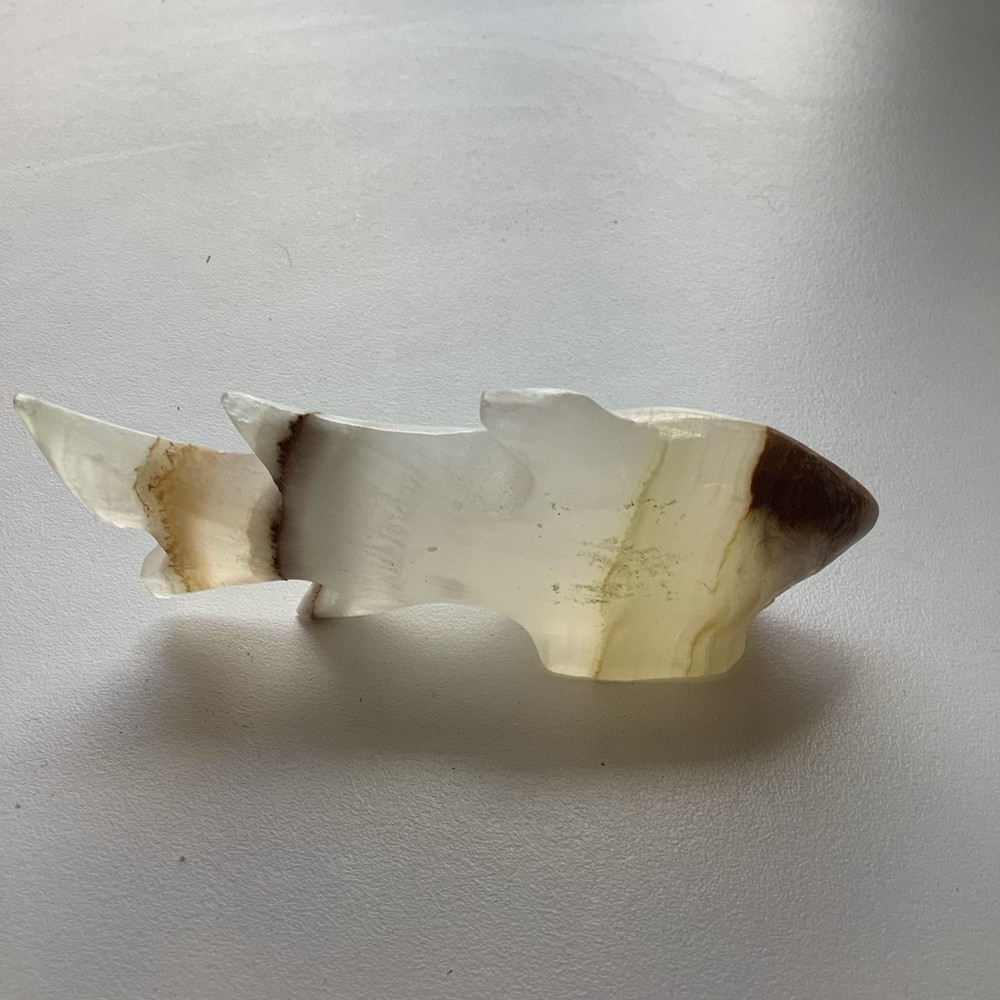 Carved Stone Fish Made Onyx Or Agate