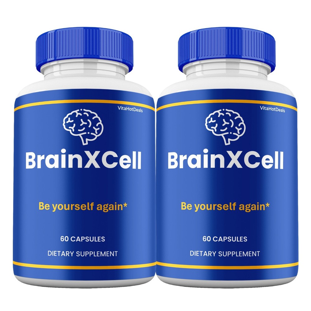 BrainXCell Nootropic Capsules, Cognitive and Brain Support Supplement (2 Pack)