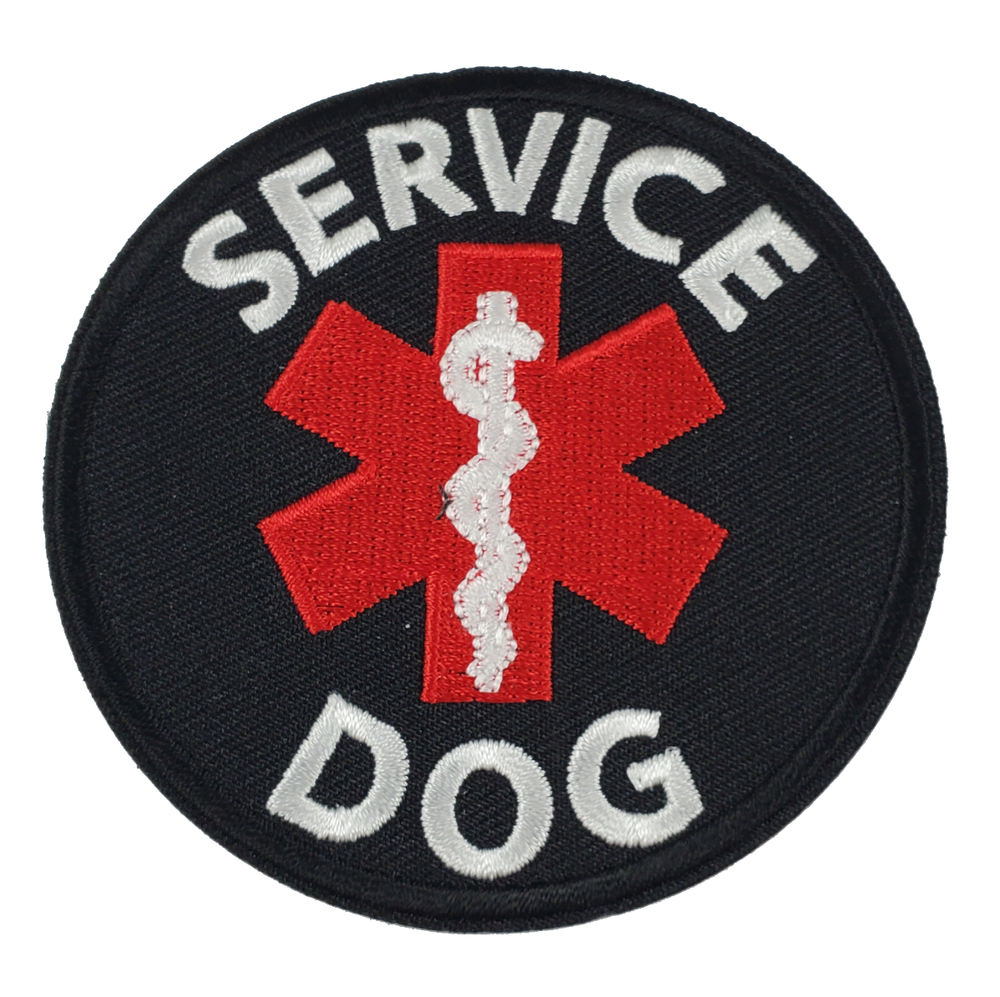 Service Dog Round Patch - Veteran Owned Business