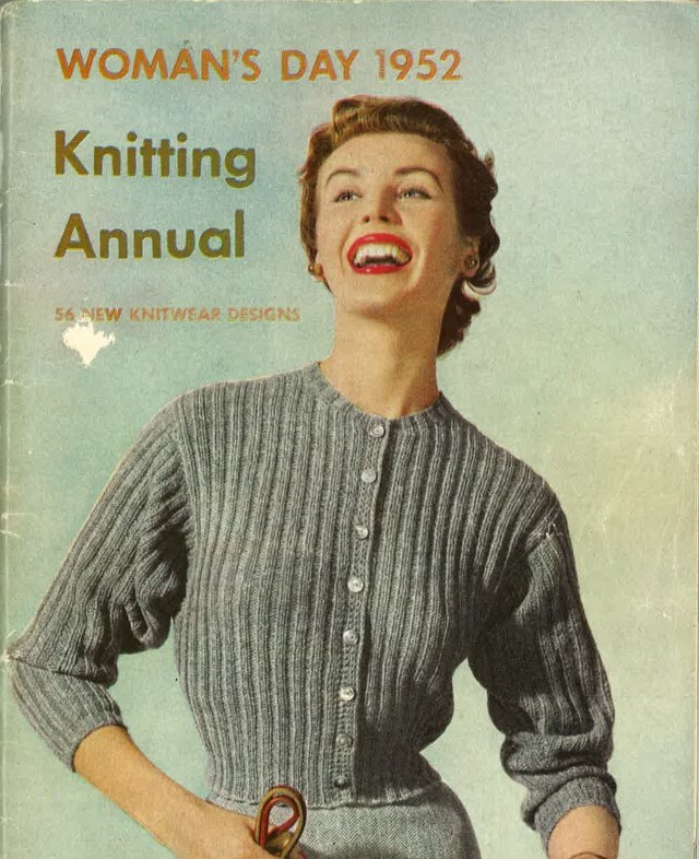 Woman's Day 1952 Knitting Annual Pattern Magazine Gorgeous Cardigans Pullovers