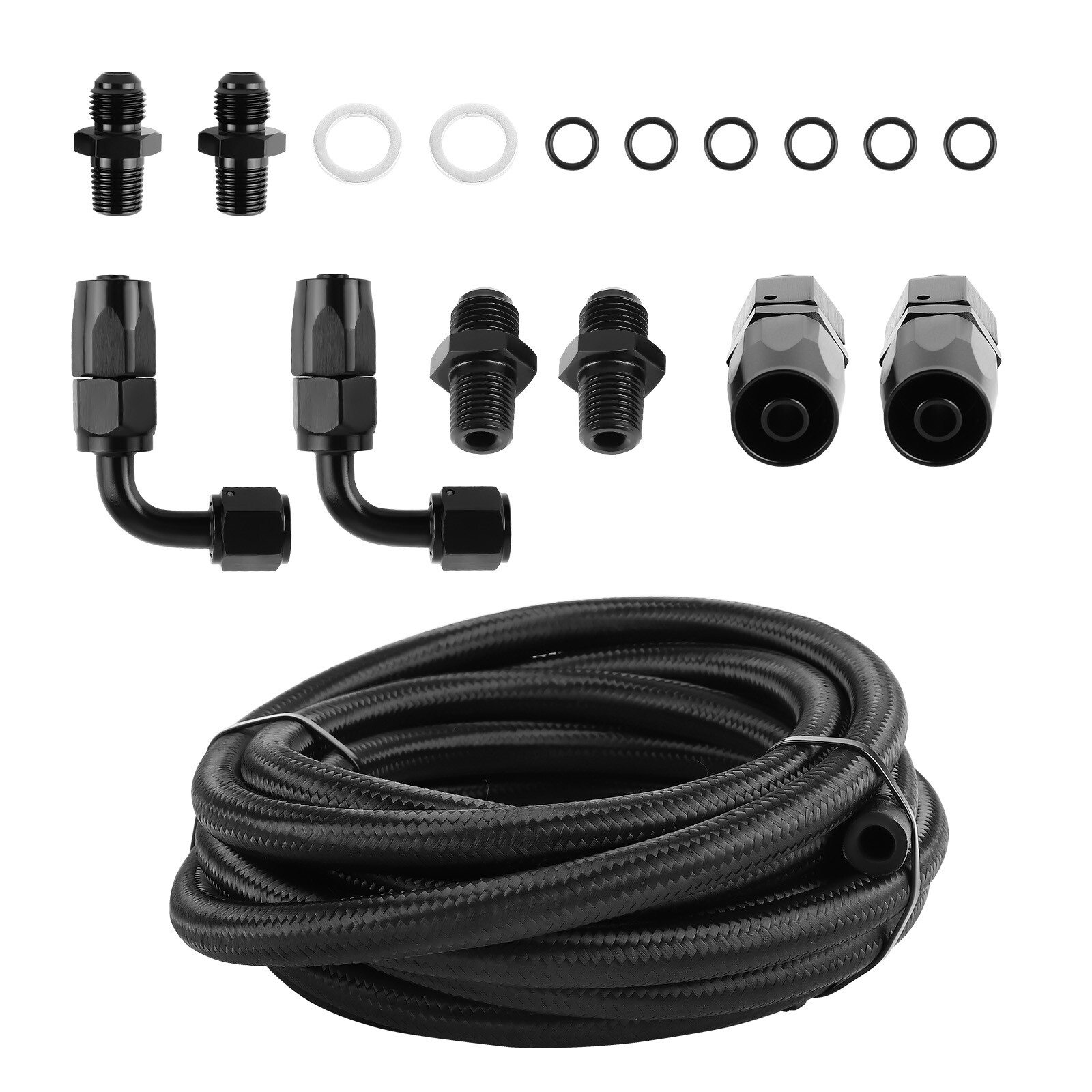 Transmission Cooler Hose Line 6AN Hose Line Kit Fits For GM 4L60E 4L65E