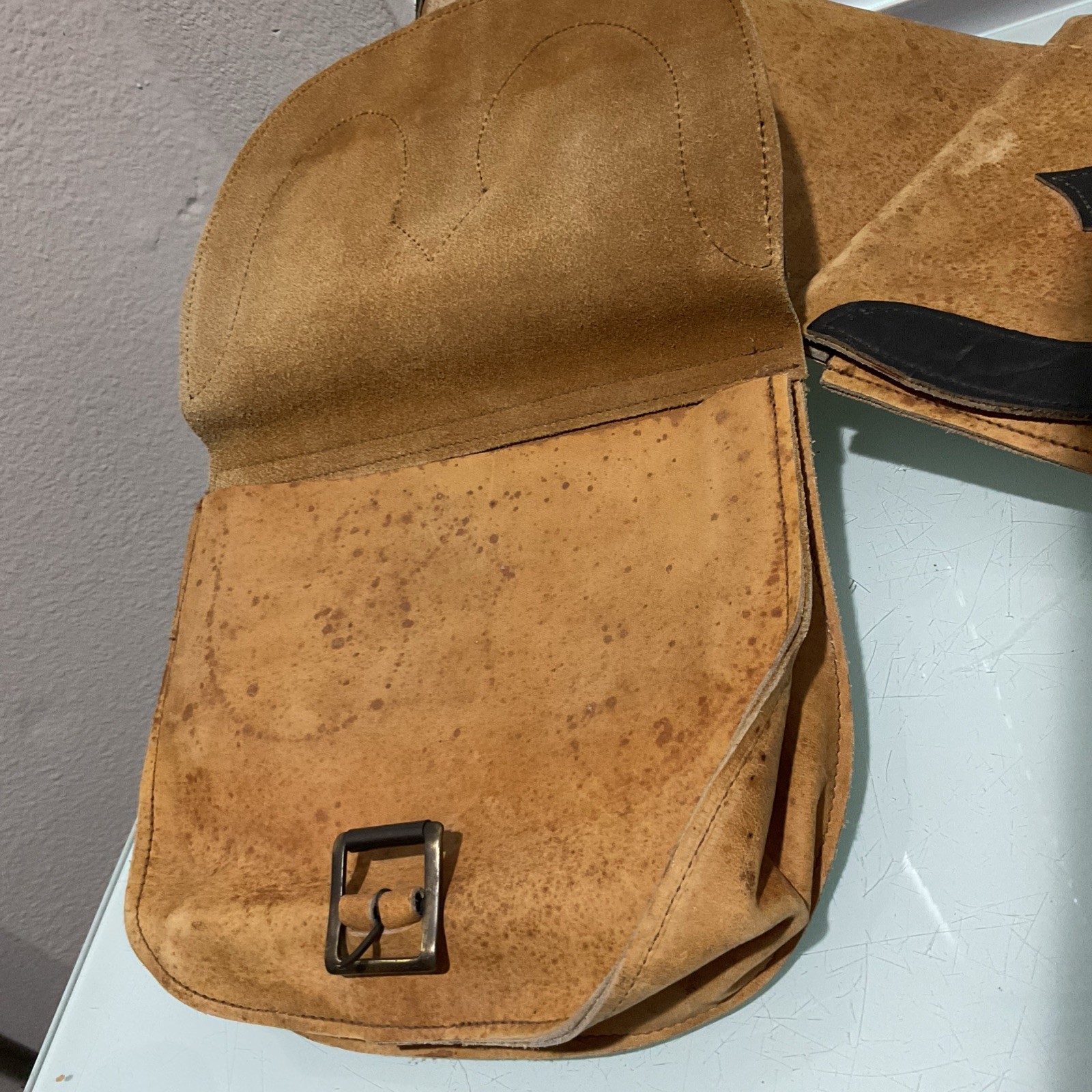 Antique Leather Saddlebag