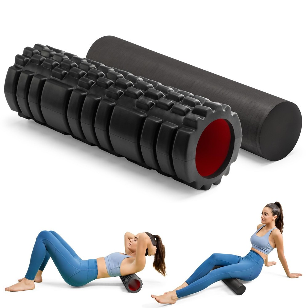 Foam Roller High Density Set for Deep Tissue Muscle Massage, 18" Trigger Point
