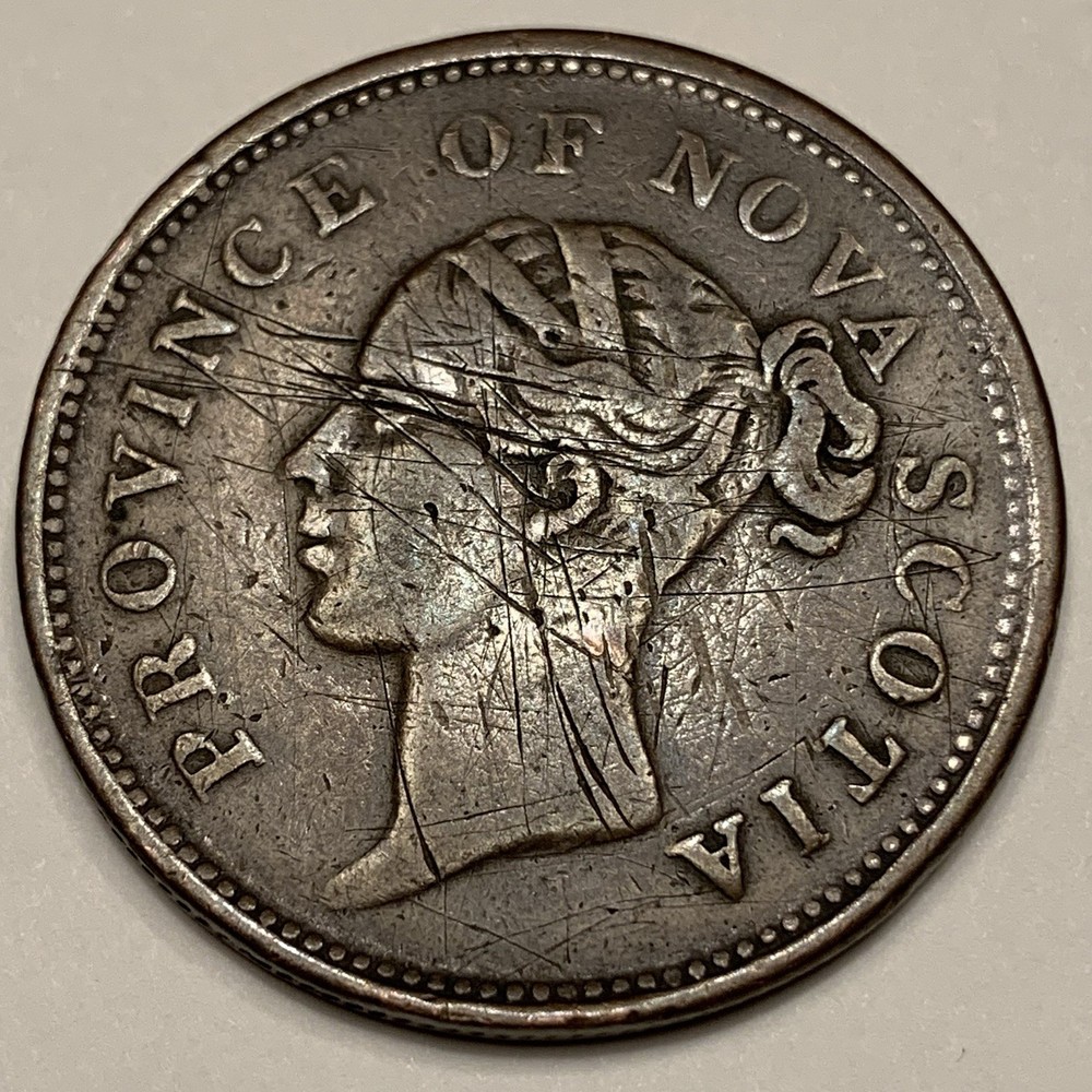 1843 Nova Scotia One Penny Token