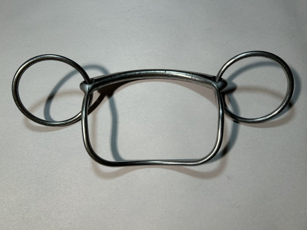 Vintage English Haughton Cage Bit – Solid Mouthpiece – Used