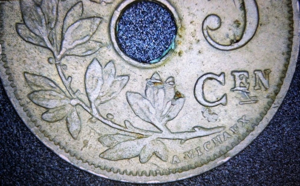 1905 Belgium 5 centimes Cent Dutch Text Extra Fine