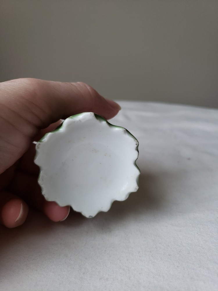 Antique Ceramic Pin Cup Holder Roses