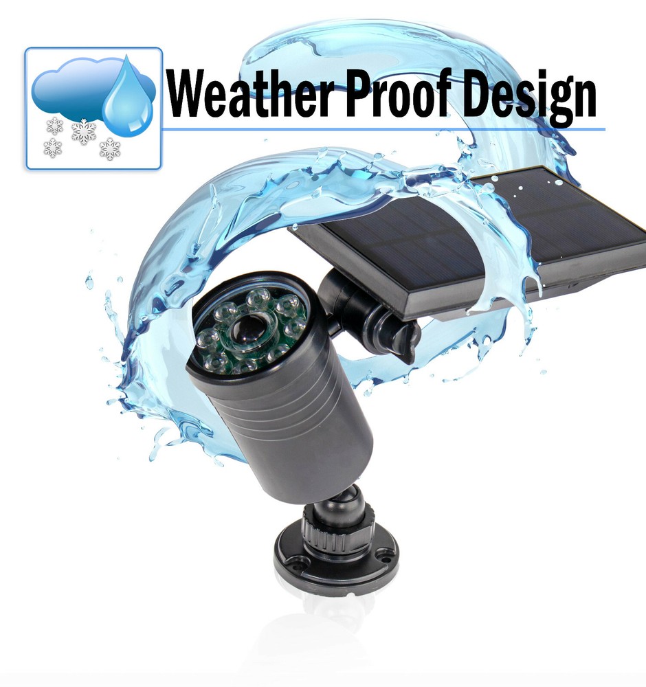 Solar Powered Motion Security Spotlight Light Outdoor Waterproof 360° Rotatable