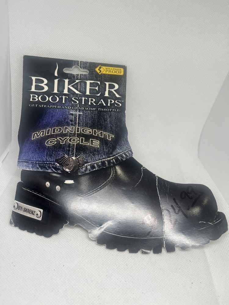 4" Midnight Cycle Biker Boot Straps