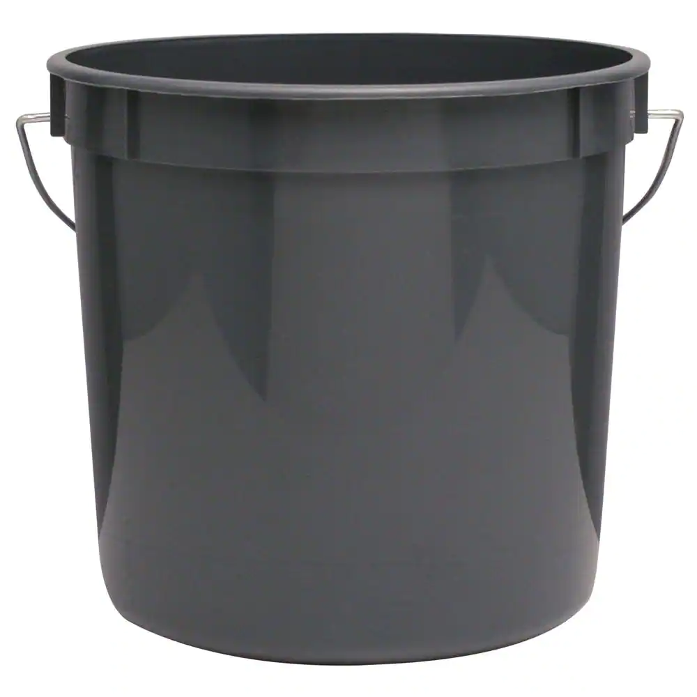 Leaktite 2.5 Qt. Gray Plastic Bucket with Handle