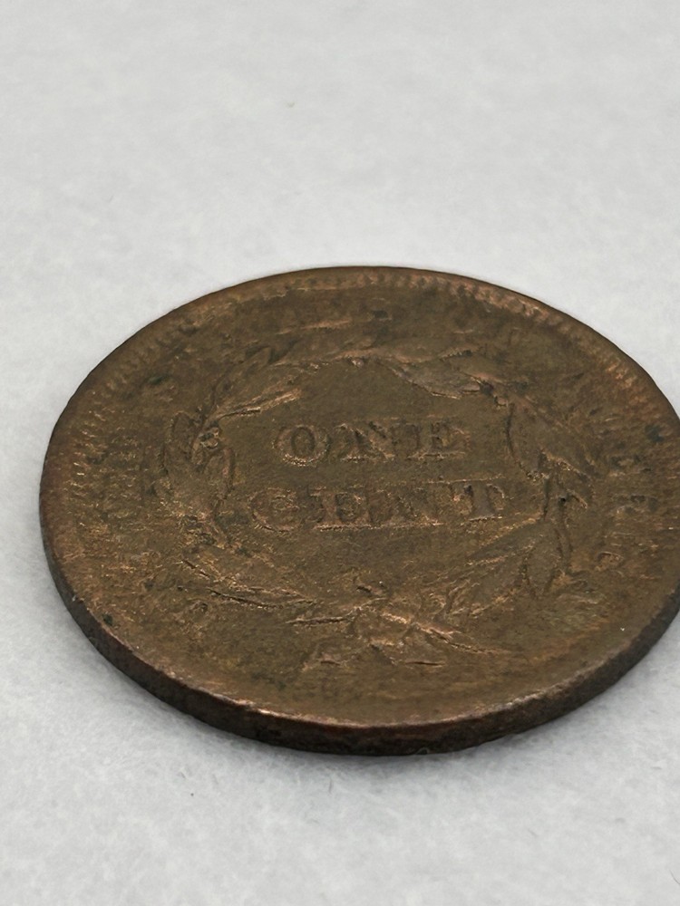 1842 Large Cent Braided Hair One Cent Copper