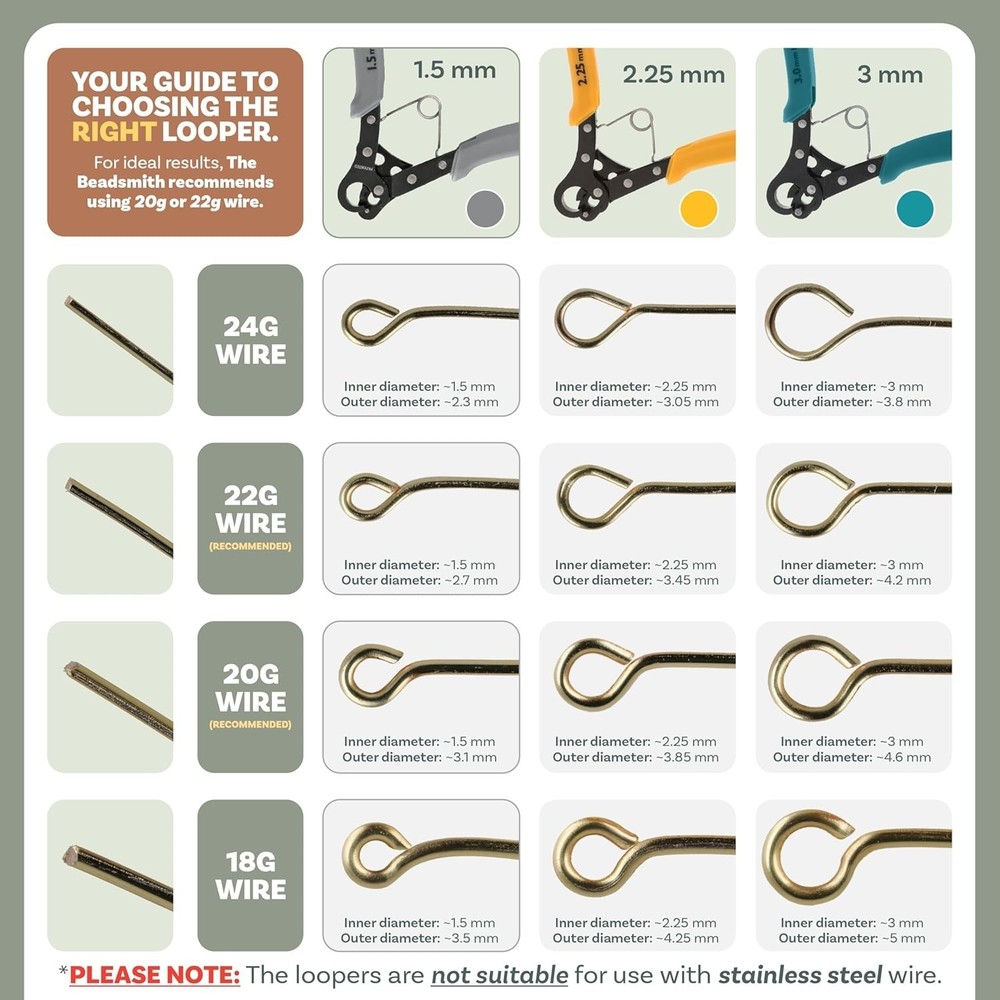 One Step Looper – Create and Trim Consistent 1.5 mm Loops for Jewelry Making,...