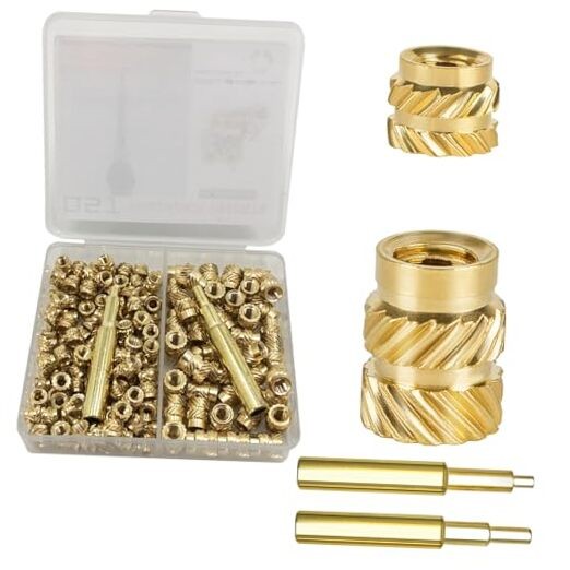 170Pcs Threaded Inserts Set Brass Heat Set Insert M3 M4 Insert Nut 170Pcs Kit