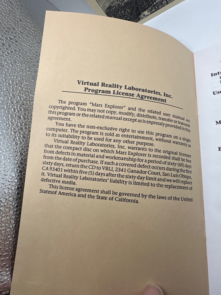 Mars Explorer CD-ROM Virtual Reality Software By Virtual Reality Laboratories 19