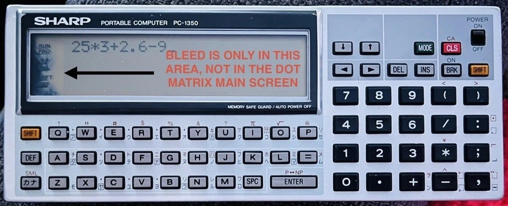 VINTAGE Sharp PC-1350 BASIC Pocket Computer New Batteries JAPAN See Pic 4 Condit