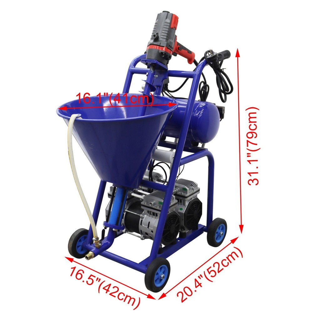220V Putty Spraying Machine Multifunctional Spraying Machine with 13.2Gal Hopper