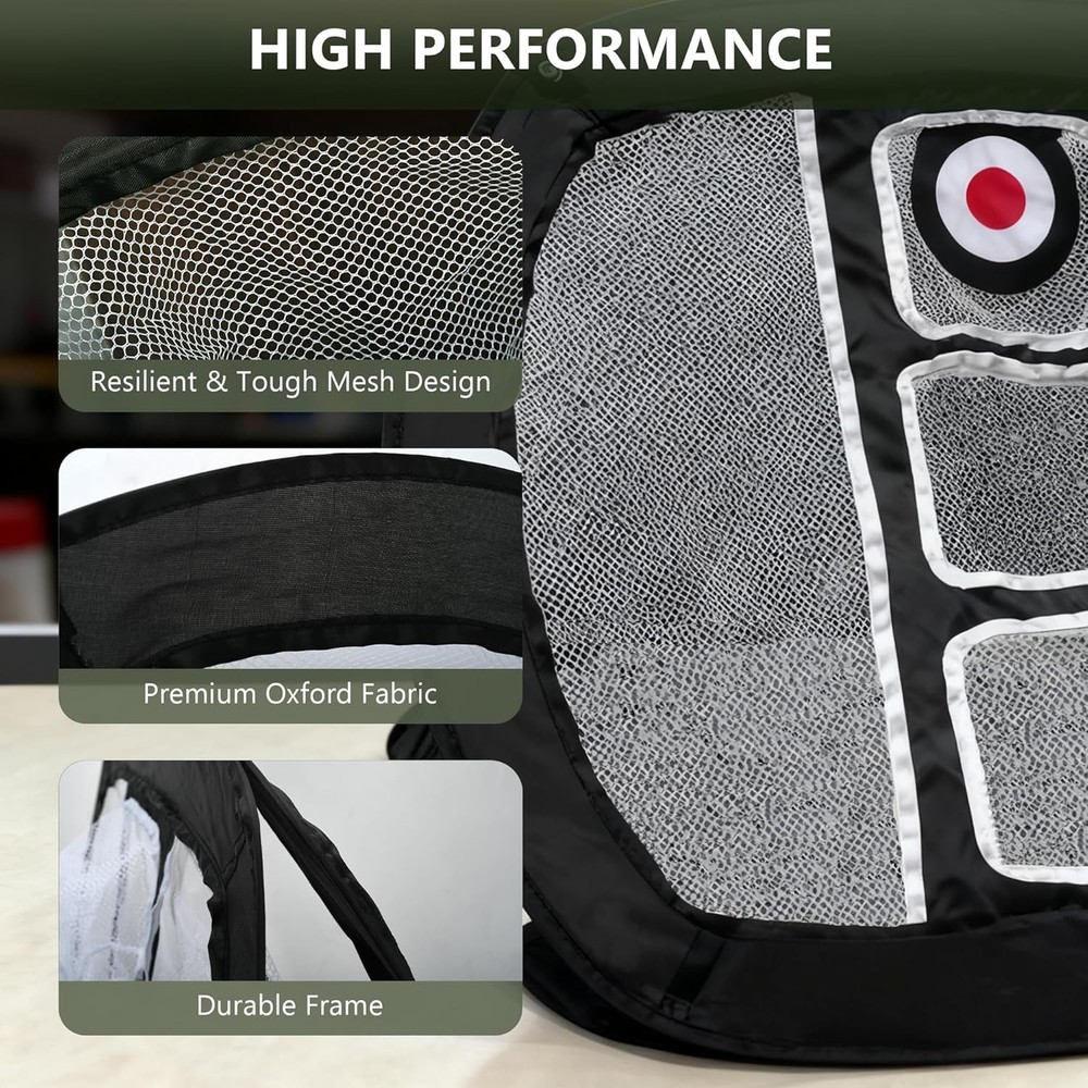 Golf Practice Net Golf Hitting Aid Training Chipping w/ Target Backyard Outdoor