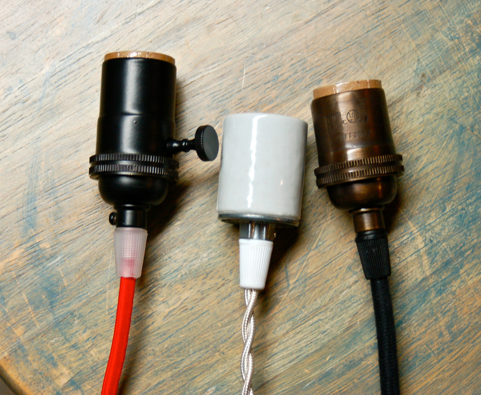 Strain Relief Piece, Threaded Cord Grip Great w Cloth Wire, Pendant Light Socket