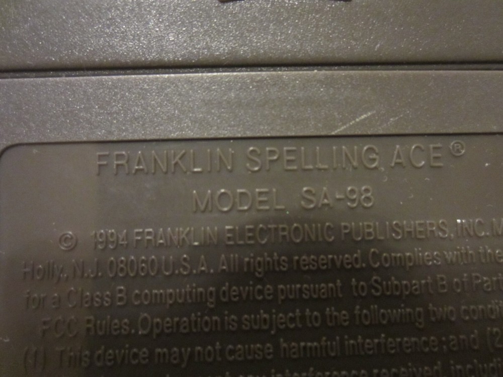 1994 Franklin Spelling Ace SA-98