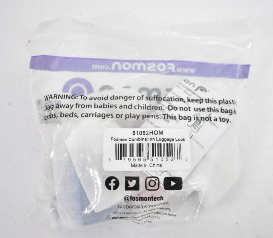 Fosmon Approved Luggage Locks 4 Pack Open Alert Indicator 3 Digit Combination