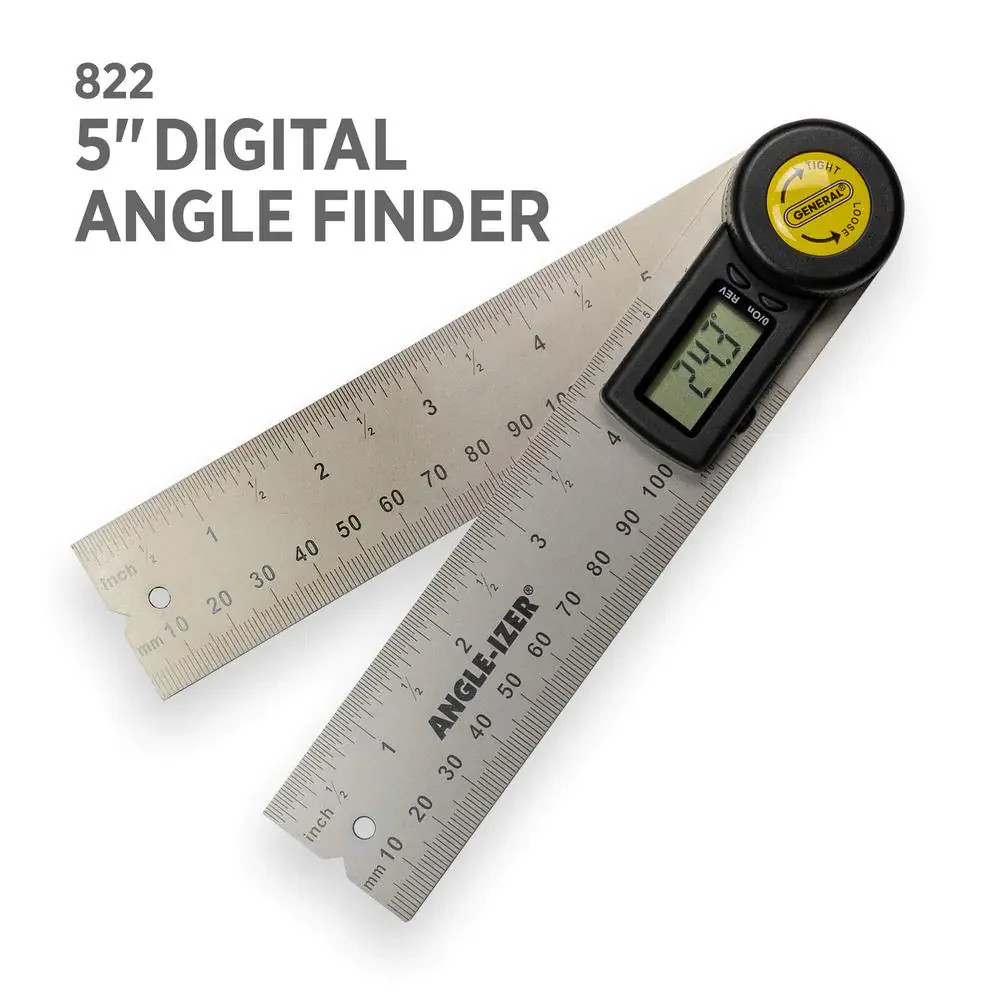 General Tools 5" Digital Reversible Angle Finder w/ LCD Display & Angle Lock