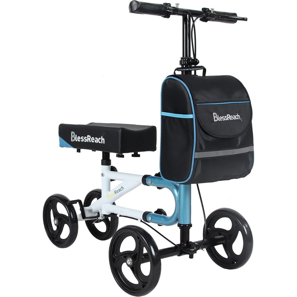 BlessReach Steerable Knee Walker Scooter WB-2111 Blue