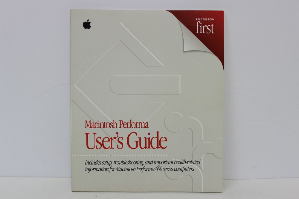 APPLE MACINTOSH PERFORMA USER'S GUIDE PERFORMA 600 SERIES 030-6356-A