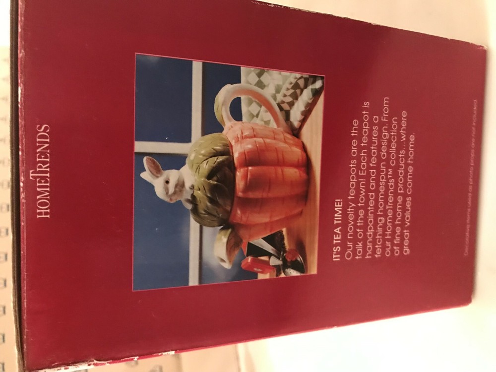 NIB HomeTrends Hand-Painted Novelty Teapot