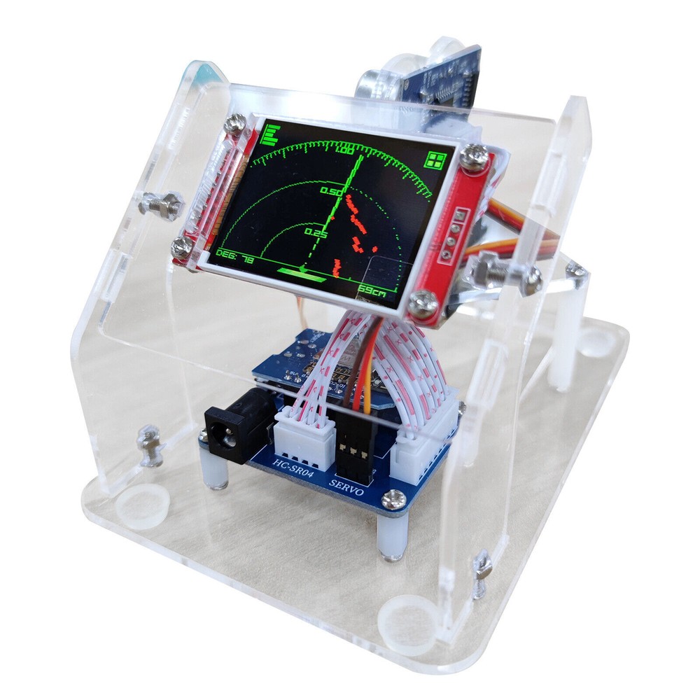 Mini Ultrasonic Radar Screen Display 1M Motor Range Kit for Arduino Starter