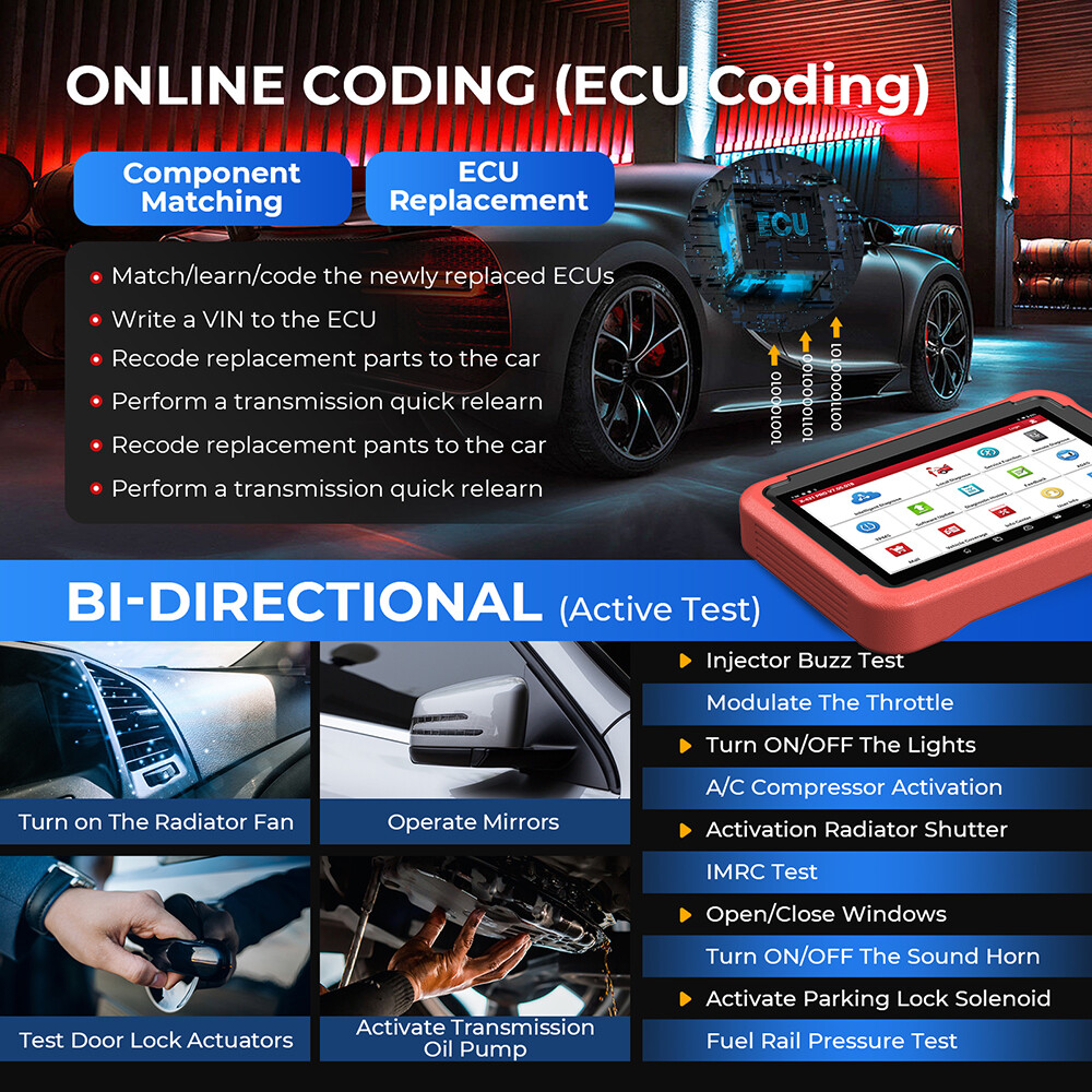 2025 LAUNCH X431 Pros V5.0 Elite Bidirectional Car Diagnostic Scanner Key Coding