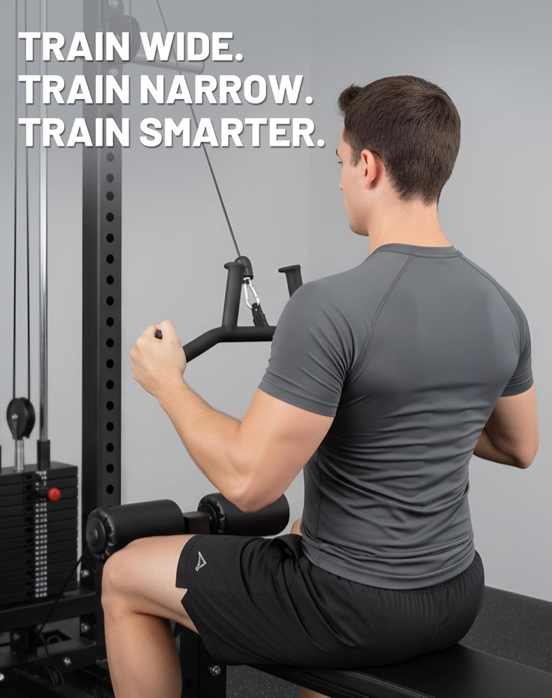 2-in-1 Lat Pulldown Bar, Narrow and Wide Grip Lat Pull Down Attachments