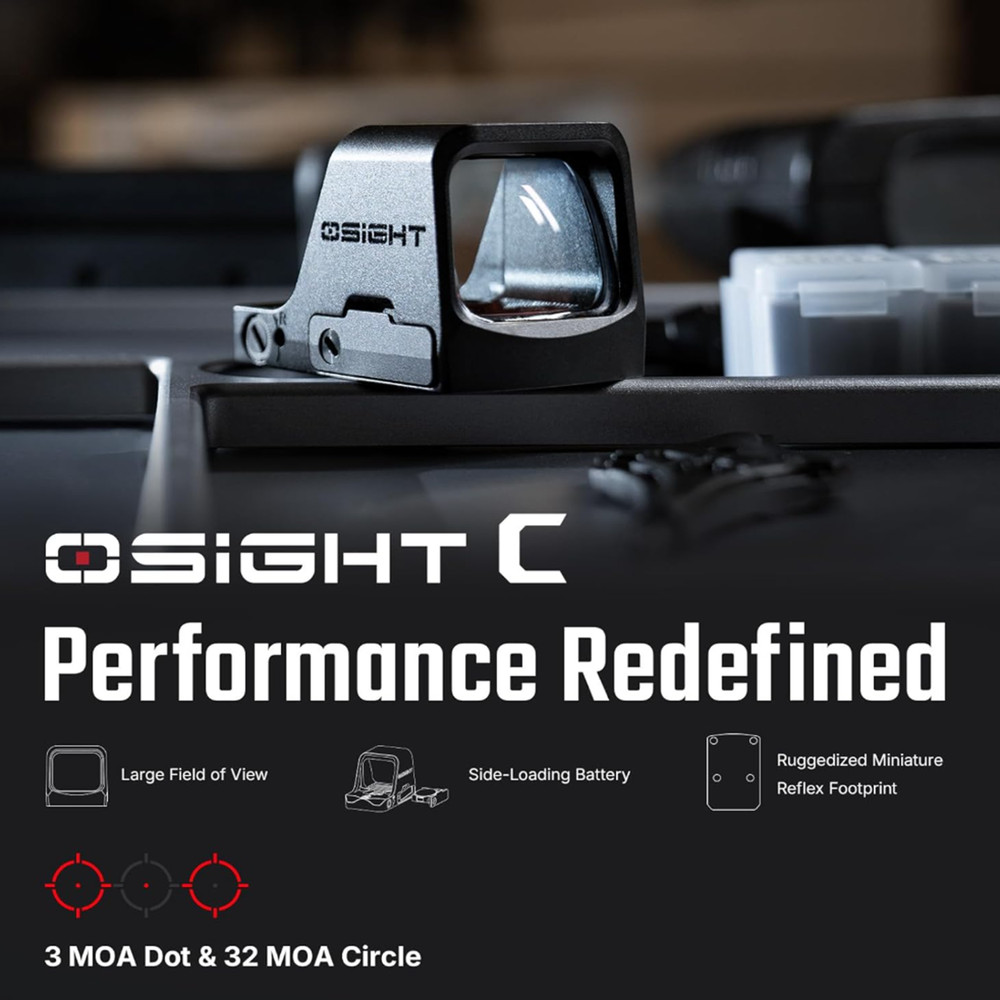 OSIGHT C-RD Red Multi-Reticle Open Reflex Sight