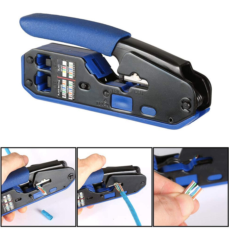 Rj45 Tool Network Crimper Cable Stripping Plier Stripper Crimping Tool Kit
