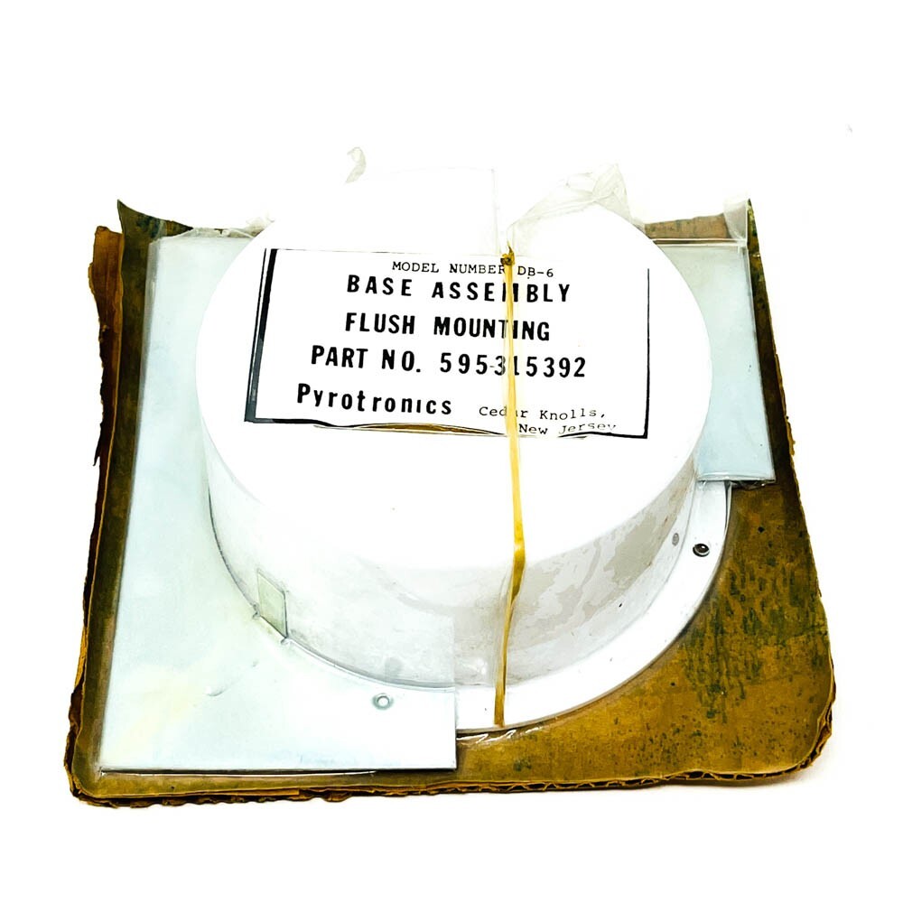 Pyrotronics Model DB-6 Flush Mounting Alarm Detector Base Assembly 595-315392