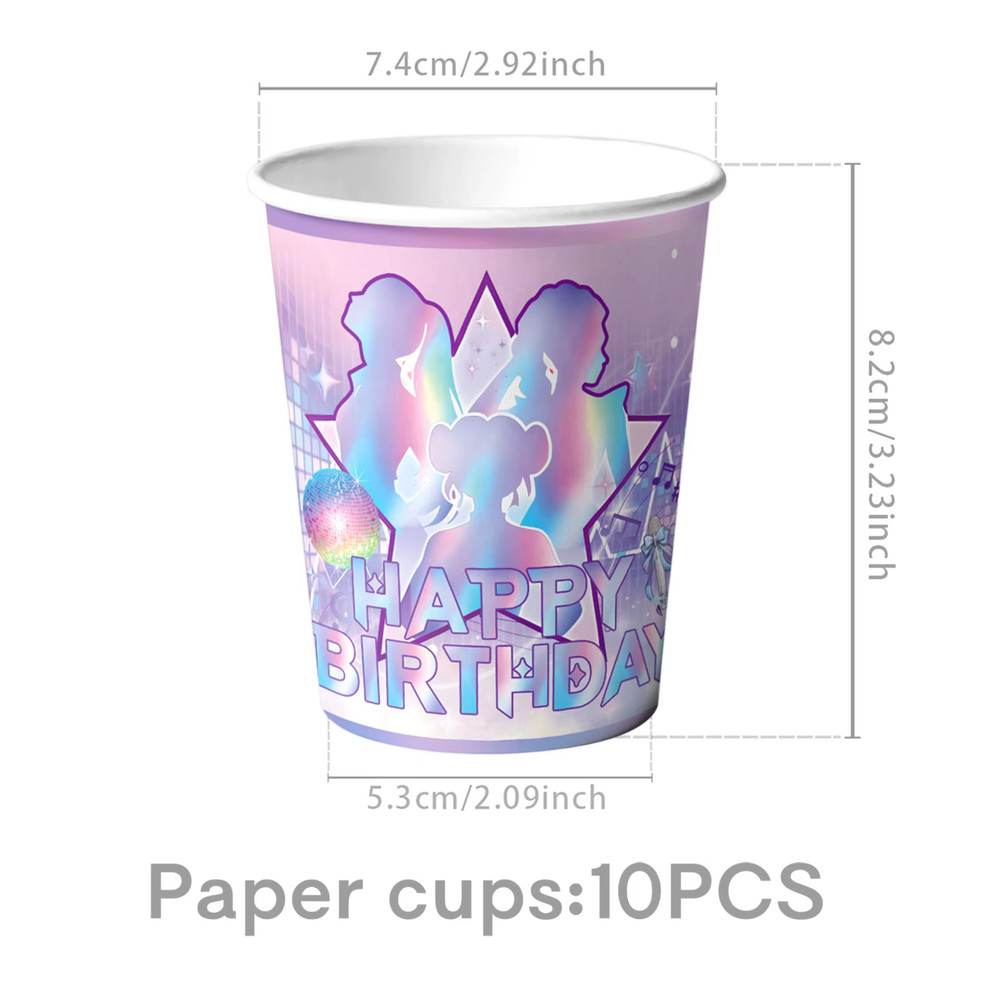 🎤✨ K-Pop Singing Group Inspired Birthday Party Tableware & Decor