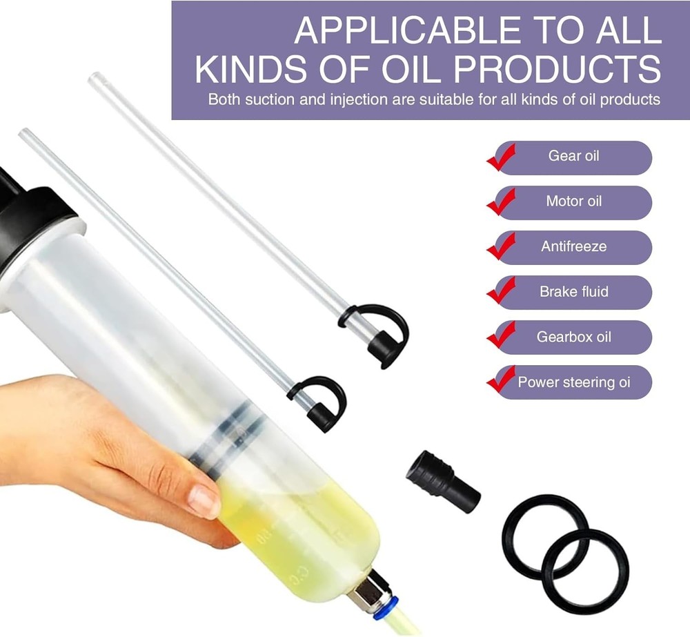 Compact 200CC Automotive Fluid Pump with Replacement Accessories - User-Friendly