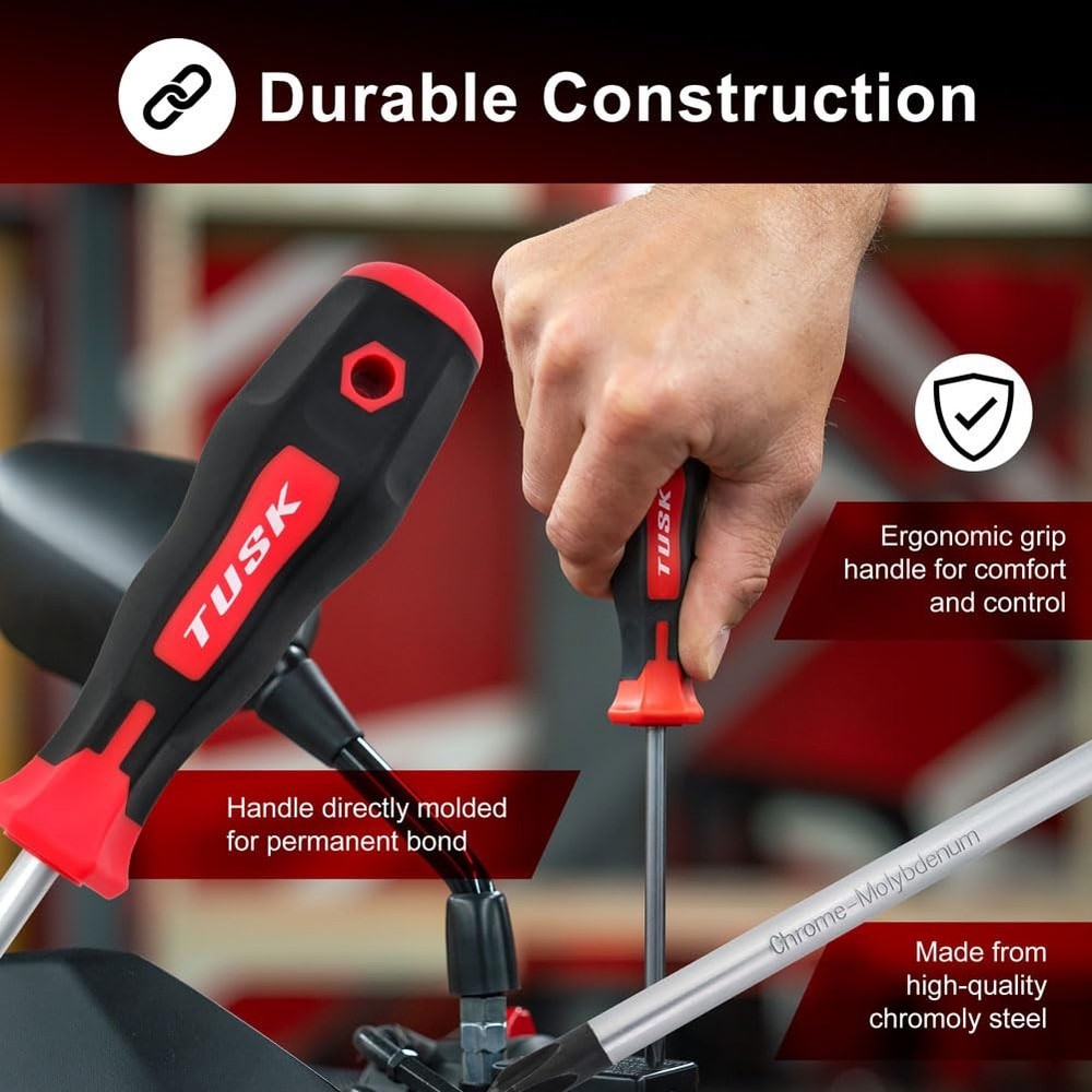 TUSK JIS Screwdriver Set Red