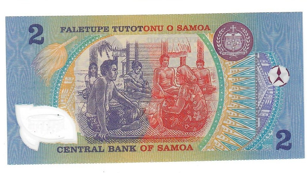 WESTERN SAMOA 2 LUA TALA P-31 1990 COMMEMORATIVE POLYMER UNC