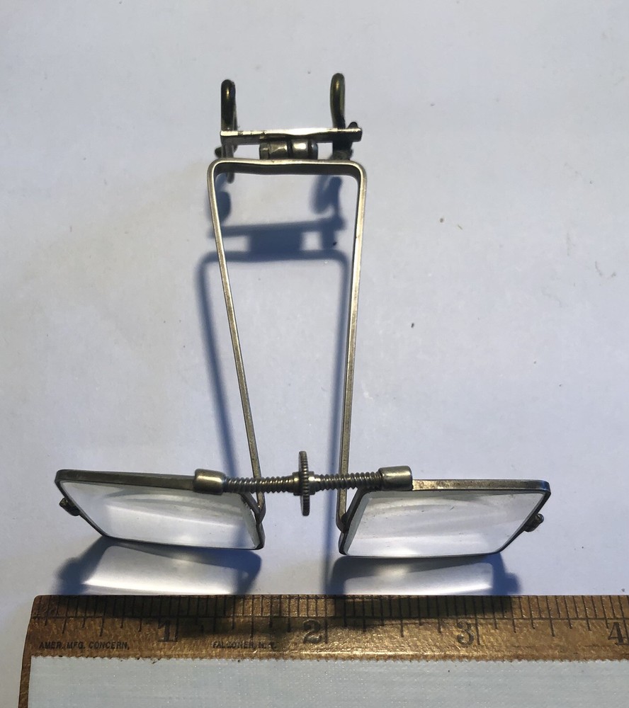 MAGNIFIER  MAGNIFYING GLASSES Attachment For Glasses Brass