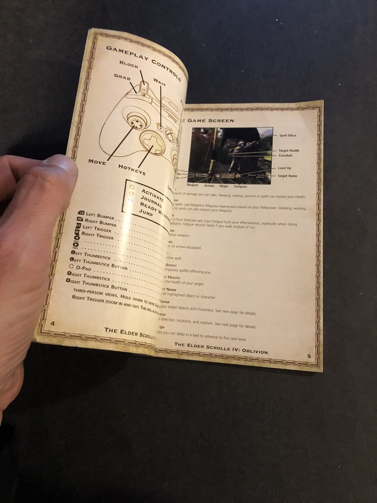 elder scrolls oblivion xbox 360 Manual Only