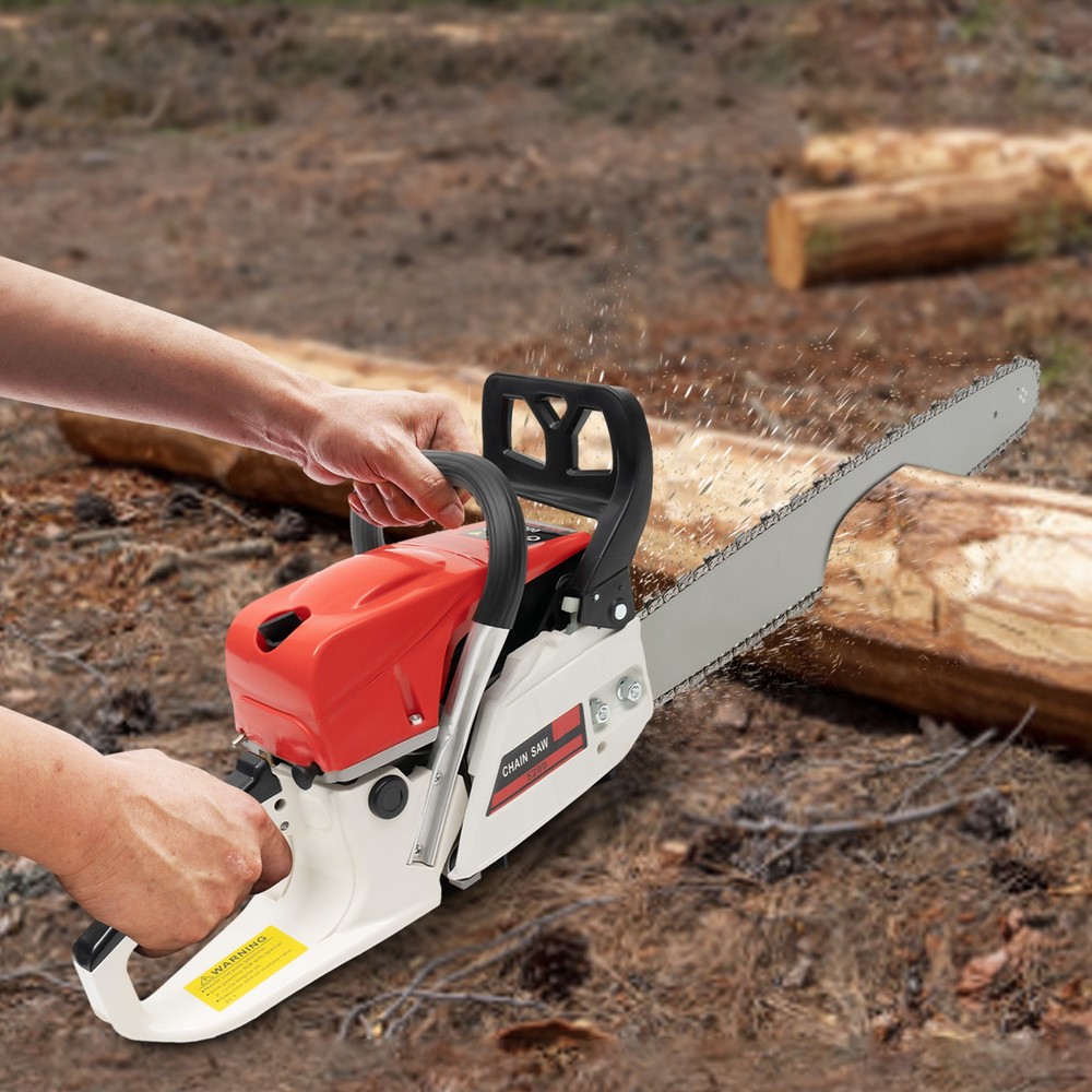 Pro 22" Bar 52cc 2 Stroke Gas Powered Chainsaw Engine Cutting Handheld